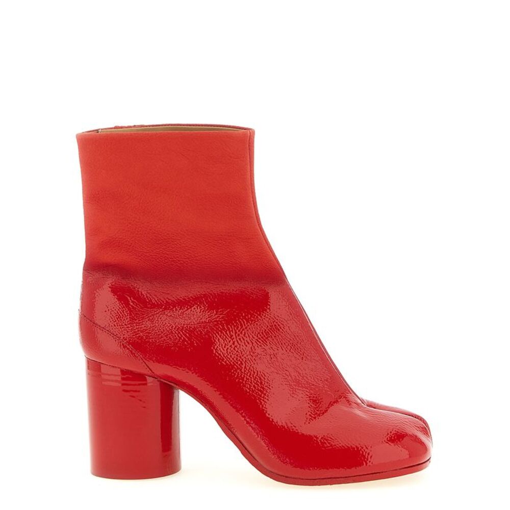 Maison Margiela Red Bovine Leather Ankle Women's Boots